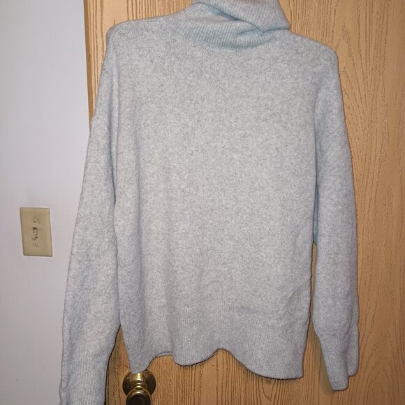 NEW Women's "I'm More Of A Dog Person" Turtleneck Sweater - Heathered Gray - Picture 6 of 10